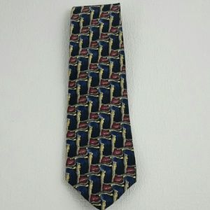 Jerry Garcia Men's Vintage Tie Silk  Navy Rose