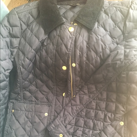 Navy Blue Quilted J Crew Jacket