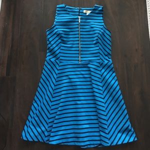 Michael Michael Kors Blue / Black Stripe Dress