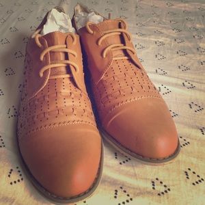 Brown lace up shoes