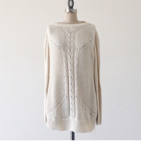 Zara Sweaters - 🆕 Zara Cream Cable Knit Sweater Size M