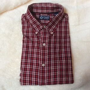 Red Plaid Button Down Shirt NEW