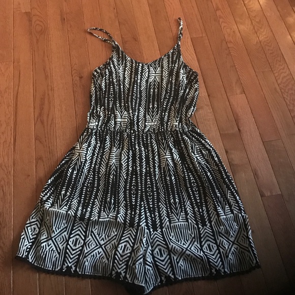 Black & White Patterned Romper