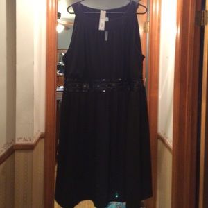 3X Apt 9 black dress with sequins NWT
