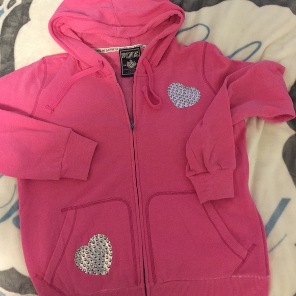 Pink Victoria Secret Sweatshirt Size Large - Picture 1 of 3