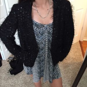 Black loft sequence blazer