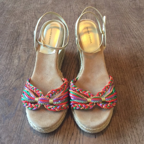 Valerie Stevens Espadrille Wedges - Size 7.5