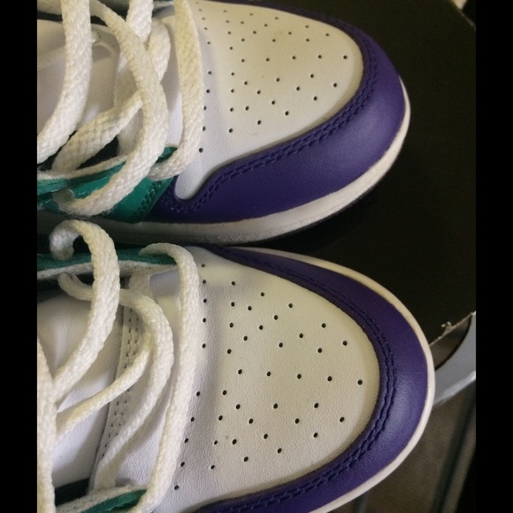 50% off Jordan Shoes - Retro Jordan 1s. Purple & emerald (sea foam) green from Regina's closet 