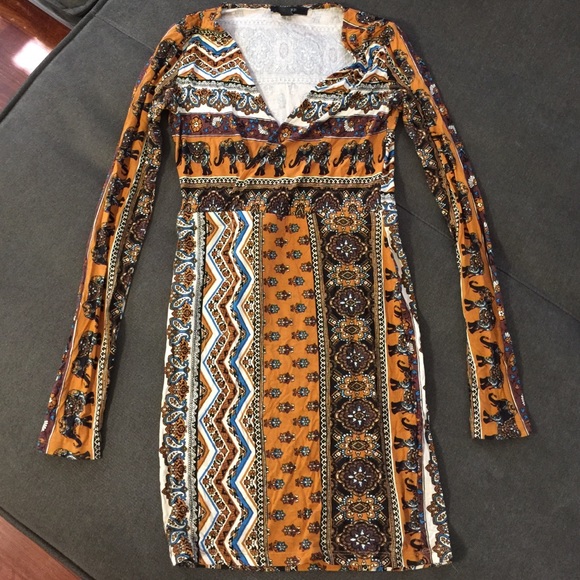 Low cut Elephant Mini dress