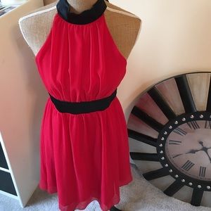 Red high neck forever 21 dress