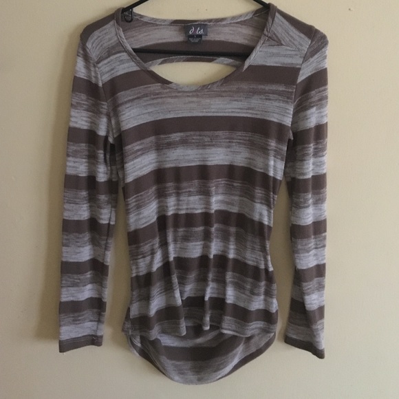 Striped open back blouse Ssz