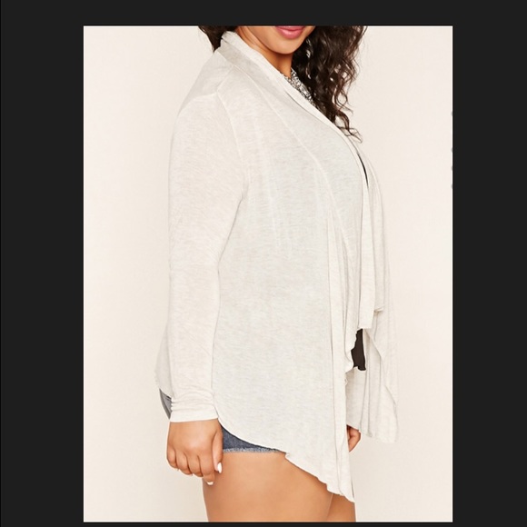 Heathered Long Sleeve Knit Cardigan - Picture 2 of 4