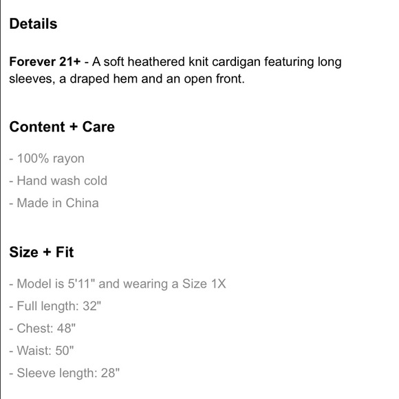 Heathered Long Sleeve Knit Cardigan - Picture 4 of 4