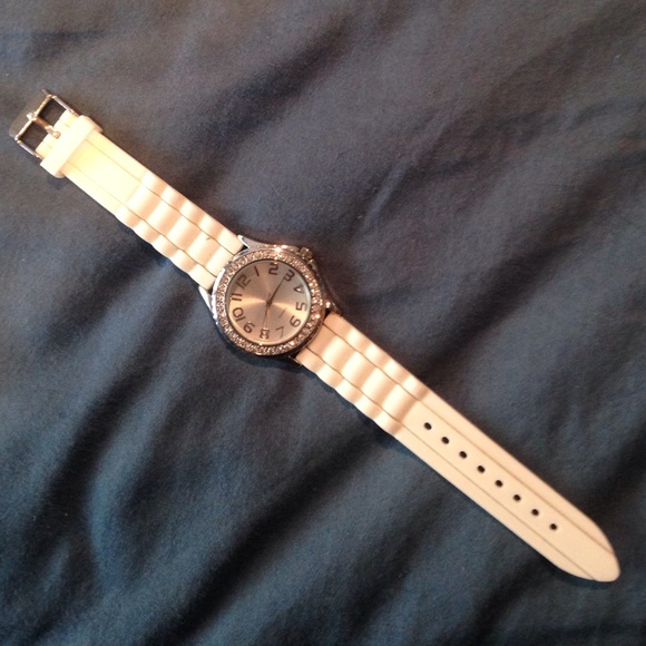 Stainless steel and soft plastic watch