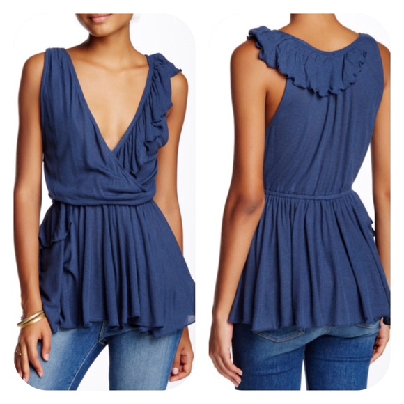 Free People Tops - Free People "Float Away Ruffle" Tank