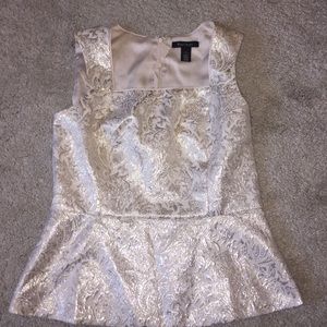 Brocade peplum top