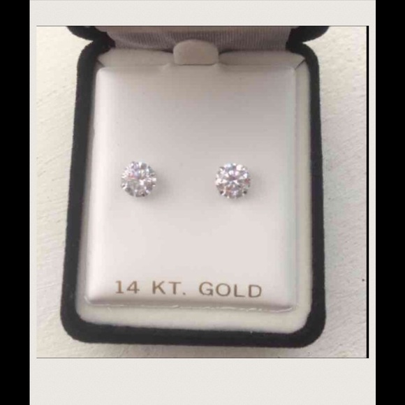FEW LEFT 🎉BEST SELLER 2.0Ct 14K White Gold Studs - Picture 6 of 8