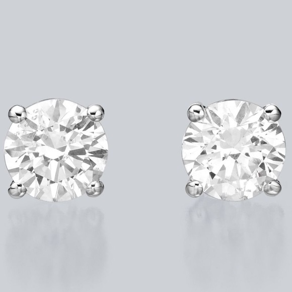 FEW LEFT 🎉BEST SELLER 2.0Ct 14K White Gold Studs - Picture 3 of 8