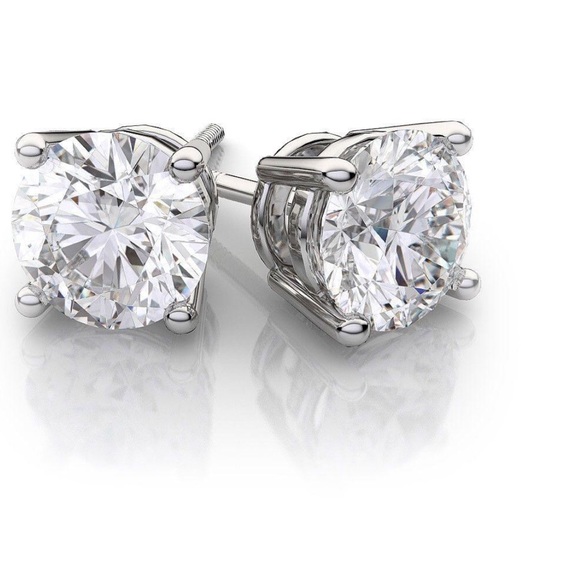 FEW LEFT 🎉BEST SELLER 2.0Ct 14K White Gold Studs - Picture 2 of 8