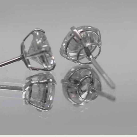 FEW LEFT 🎉BEST SELLER 2.0Ct 14K White Gold Studs - Picture 8 of 8