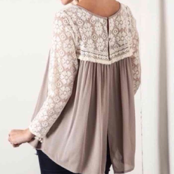 Lace Mocha Top