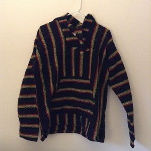 Vintage multi colored drug rug hoodie