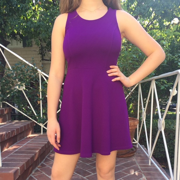 Purple Aqua fit n flare dress
