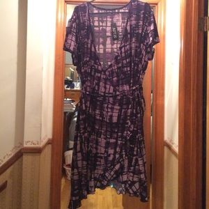 NWT Purple Apt 9 Faux Wrap Dress 3X