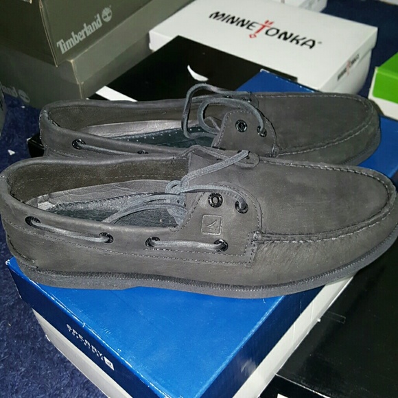 🆕Sperry Top-Sider Original Boat Shoe BLK leather - Picture 2 of 4