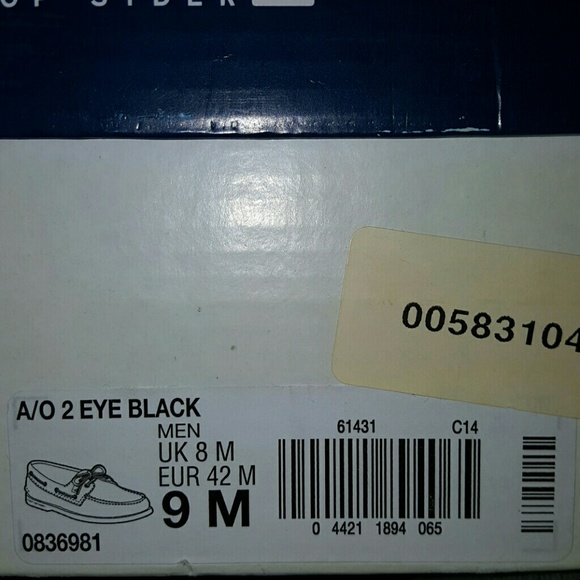 🆕Sperry Top-Sider Original Boat Shoe BLK leather - Picture 4 of 4