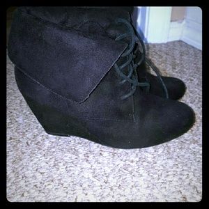 Adorable wedge booties