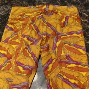 Cheese burger lularoe tc leggings