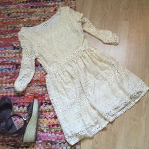 Cream lace Altar'd State dress