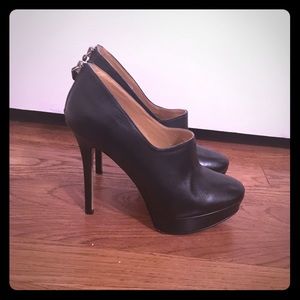 Nine West Feminity Black Leather Ankle Boot