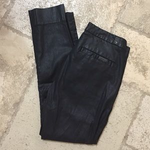 Faux Leather Ankle Jeans