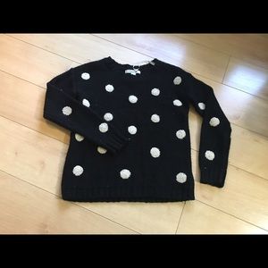 Cute Forever 21 black sweater with white dots