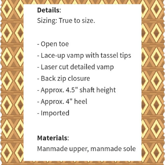 TAN TIE UP OPEN TOE BOOTIE SANDAL - Picture 4 of 4