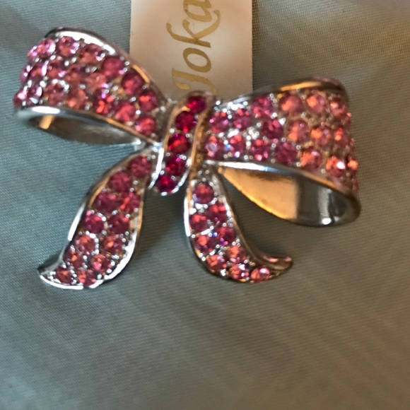 Amazing Vintage Pink Bow Jokara Brooch - Picture 4 of 4