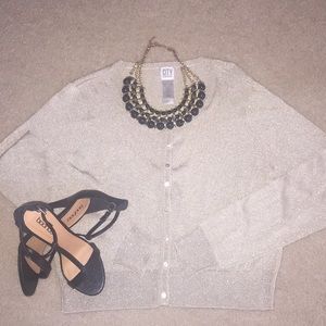 Metallic Gold Vintage CITY DKNY Cardigan