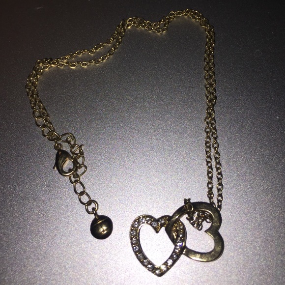 Tommy Hilfiger gold hearts necklace