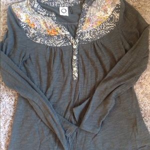Grey Henley Top