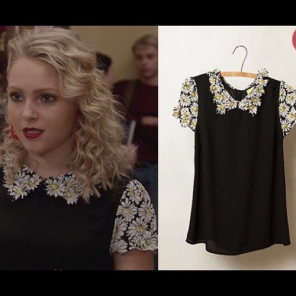 RARE Anthropologie Maeve Flutter Floral Top