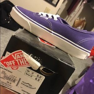 Purple/white vans