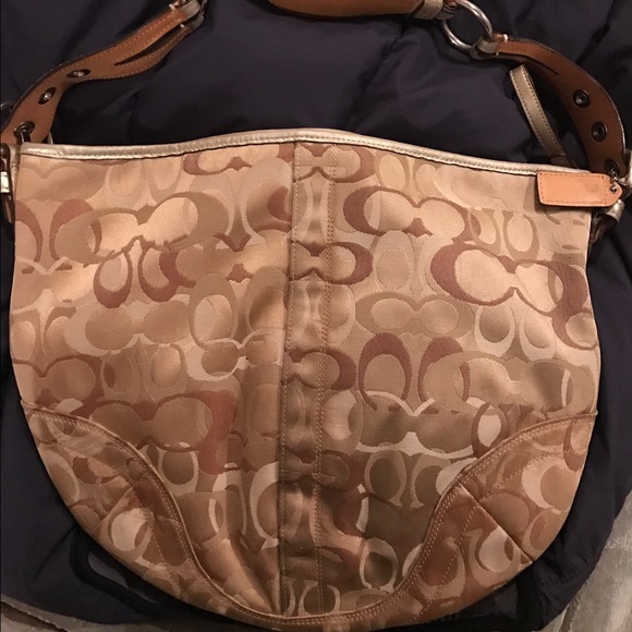 Tan coach purse