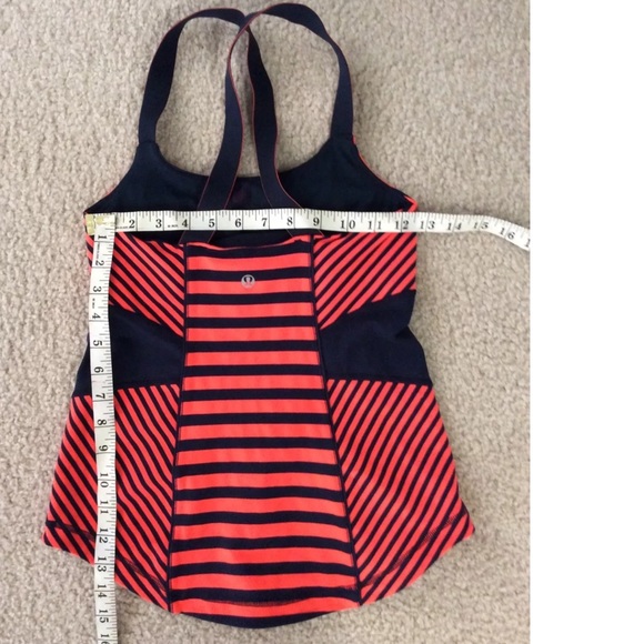 Lululemon Tank Top size 6 - Red Orange & Black - Picture 3 of 4