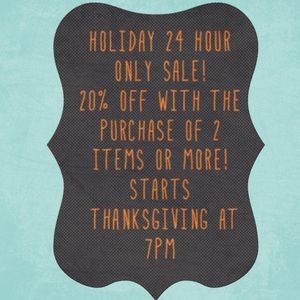 Thanksgiving 24h Holiday Sale Starts @ 7pm tonight