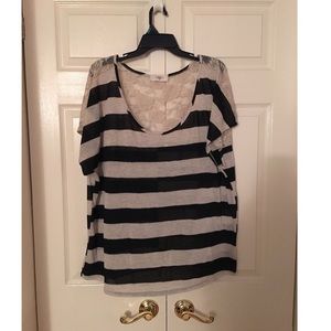 Black & Cream Striped Top