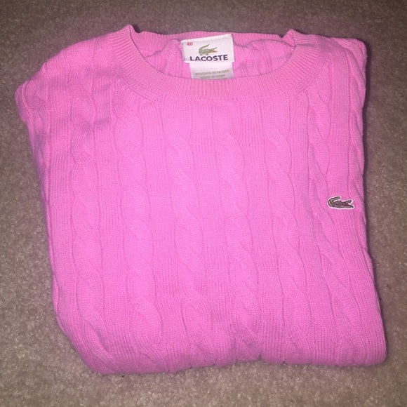 Lacoste Pink Knit Sweater