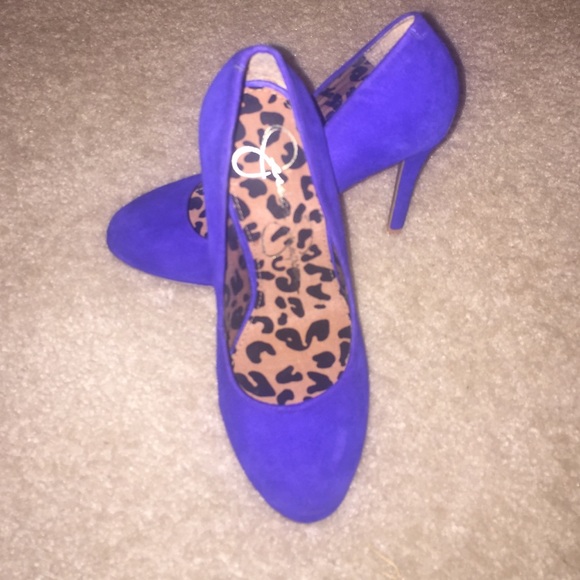 Jessica Simpson Cobalt Blue Suede Shoes