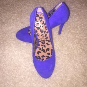 Jessica Simpson Cobalt Blue Suede Shoes